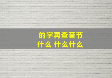 的字再查音节什么 什么什么